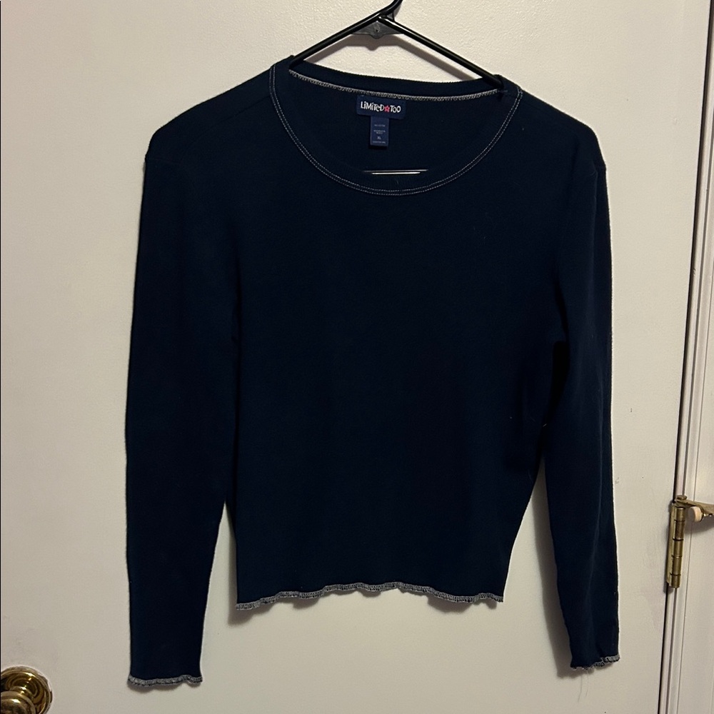 Limited Too vintage Girls  Navy Long Sleeve Top size XL